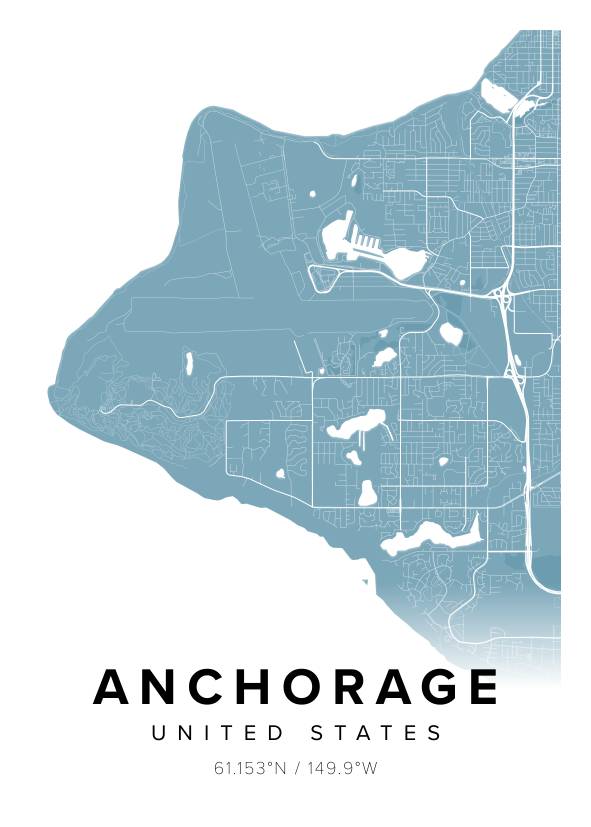 Anchorage US Map Poster