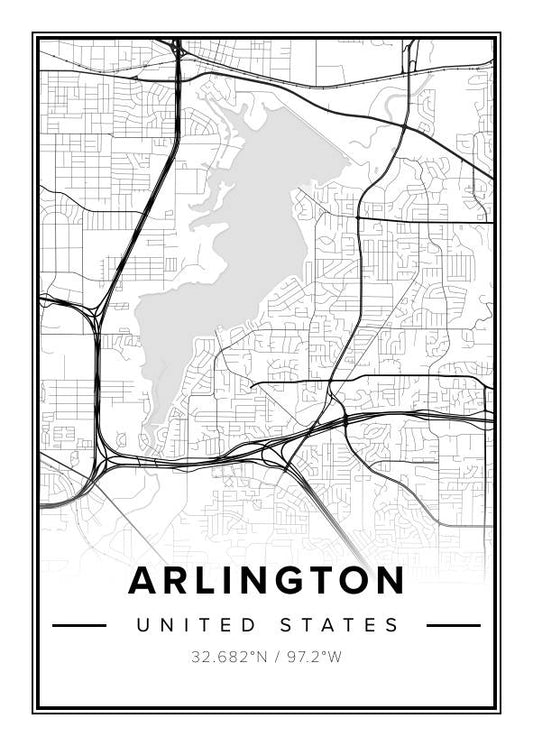 Arlington US Map Poster